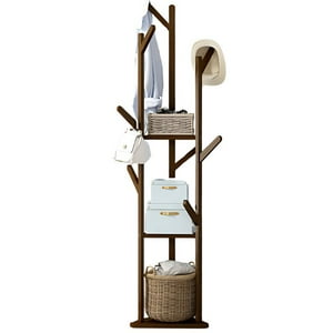 Crusec - Perchero Triangular Colgador Bamboo Minimalista 170X36Cm