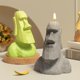 thumbnail image 3 of Molde para velas ZMCHE Estatua Moai Resina epoxi DIY 10 × 8,5 cm, 3 of 6