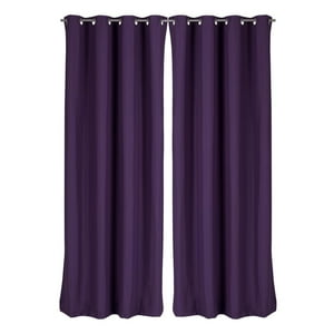 Clems - Pack 2 Cortina Engomada Termica 100% Blackout 140X225 Violeta 140X225