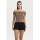 thumbnail image 1 of Polera Mujer Bardot Basta Redondeada Chocolate, 1 of 4