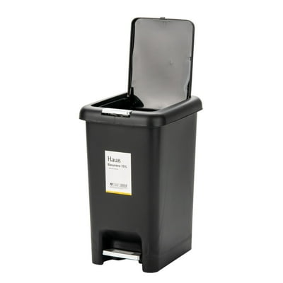 Basurero 10L Sl2601 Pp - Pe Negro  Haus