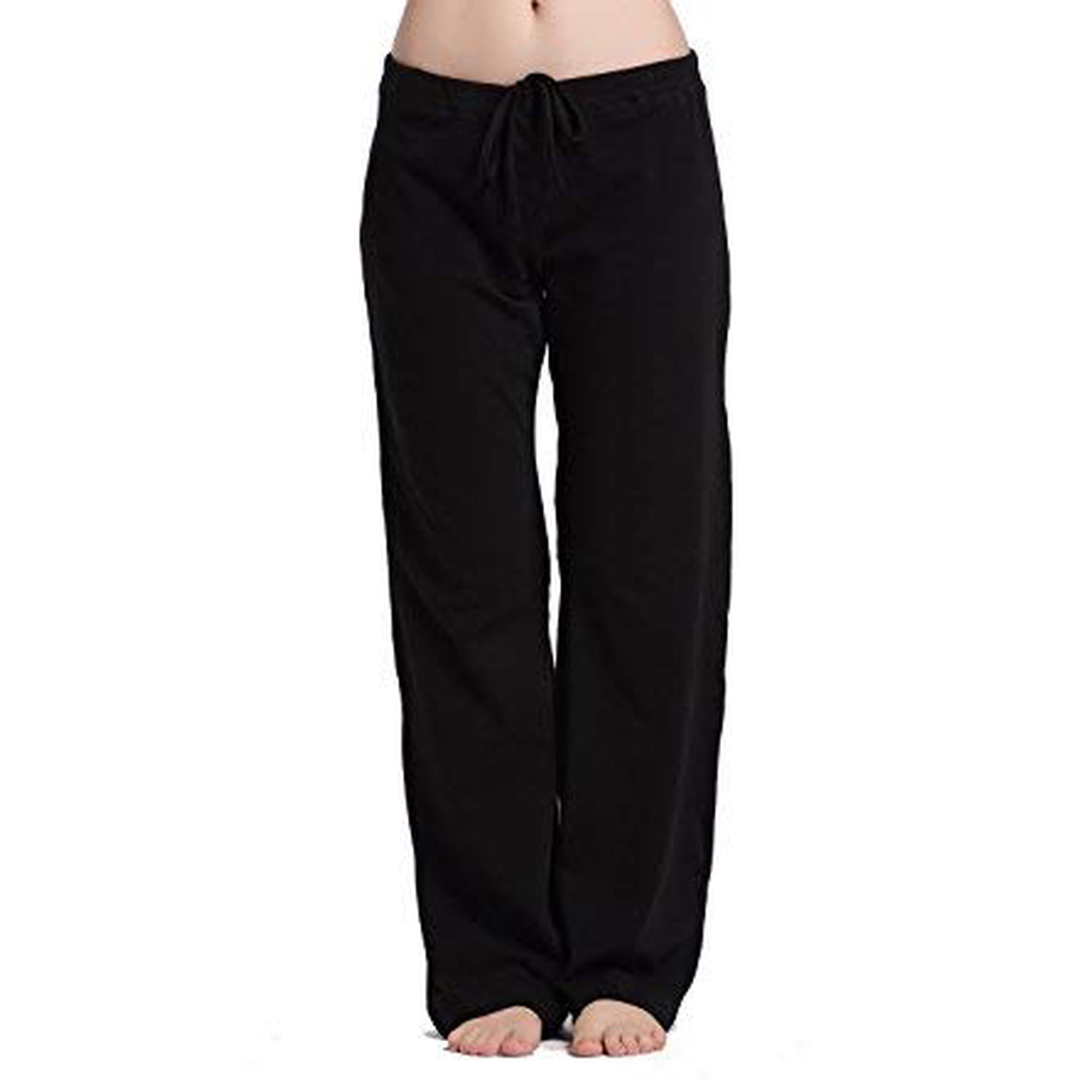 Pantalones De Pijama Para Mujer Active Life De Forro Polar Talla Grande Negro