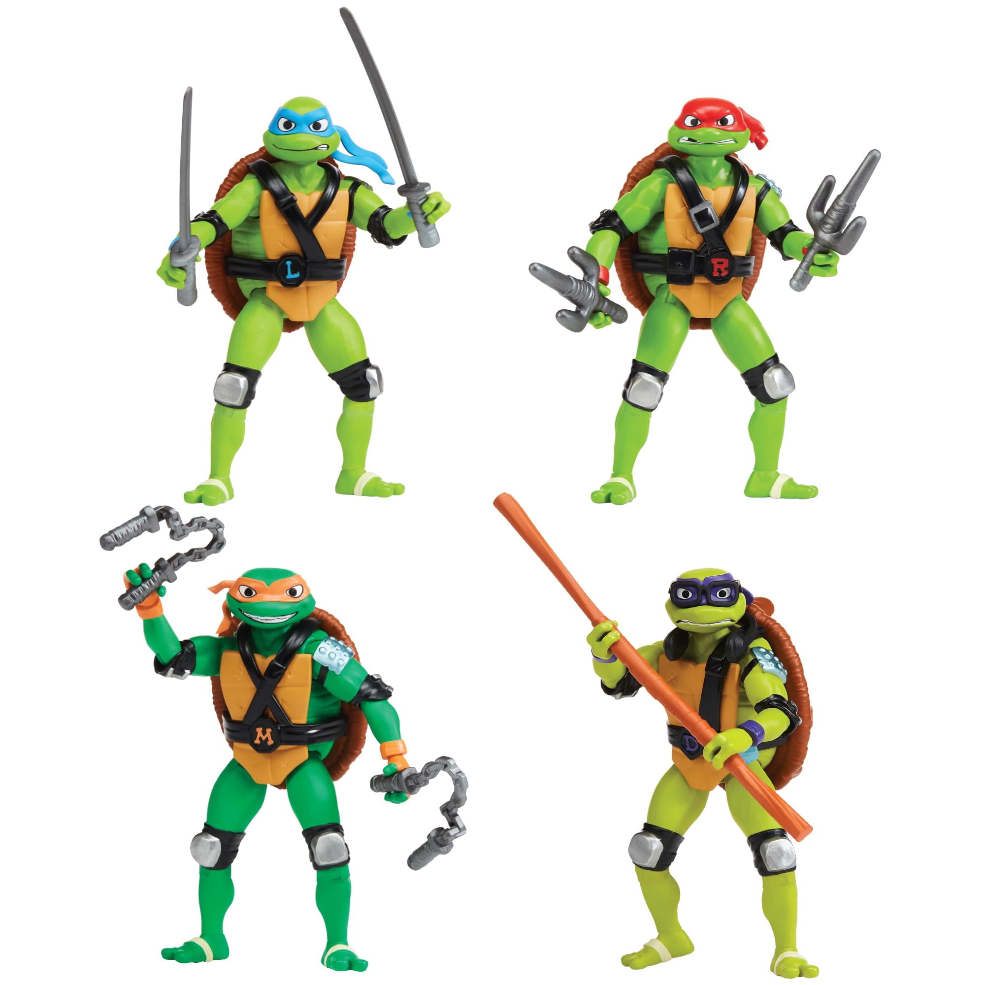 Figuras De Acción Teenage Mutant Ninja Turtles Shell Spin, Paquete De 4