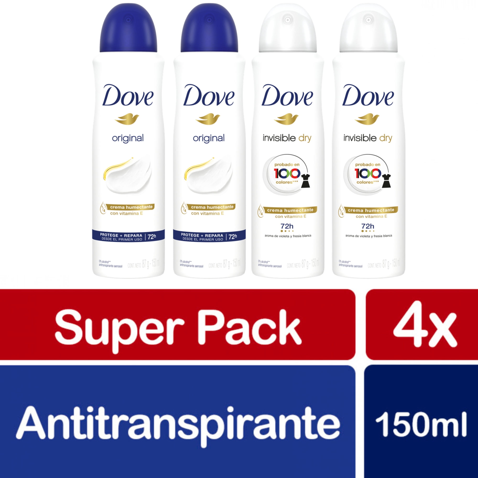 Desodorante Aerosol Dove Invisible Dry Original Mujer