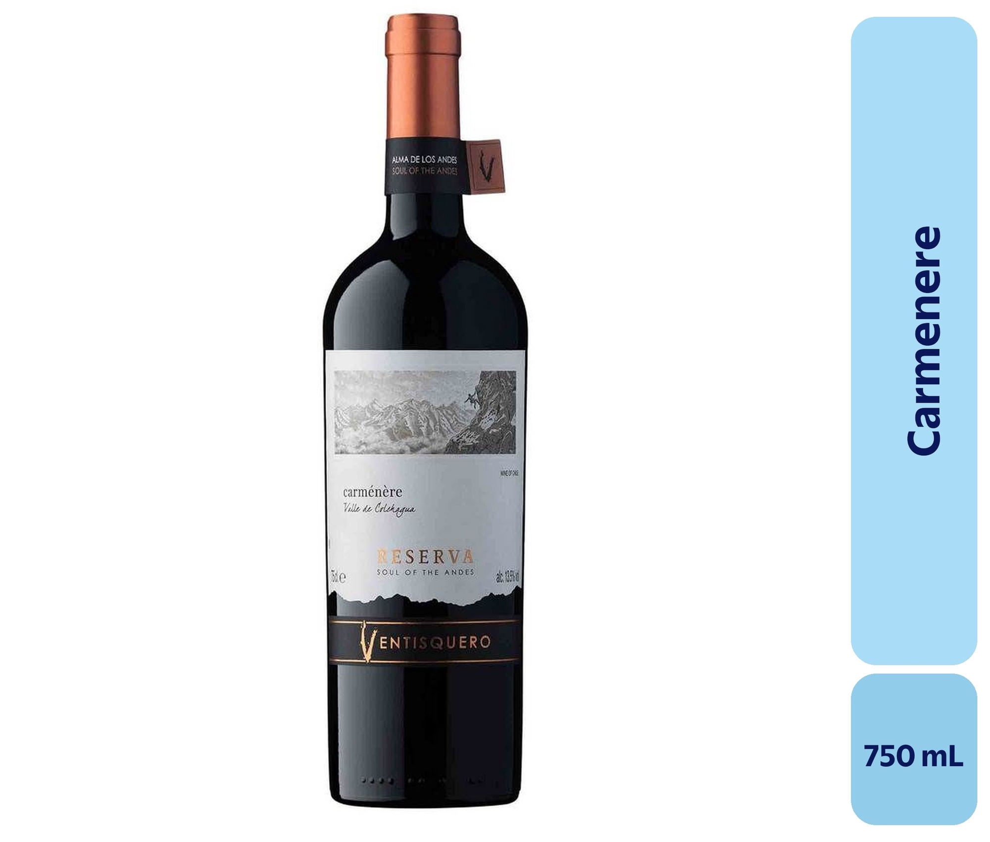 Vino Carménère Botella 750 mL Ventisquero