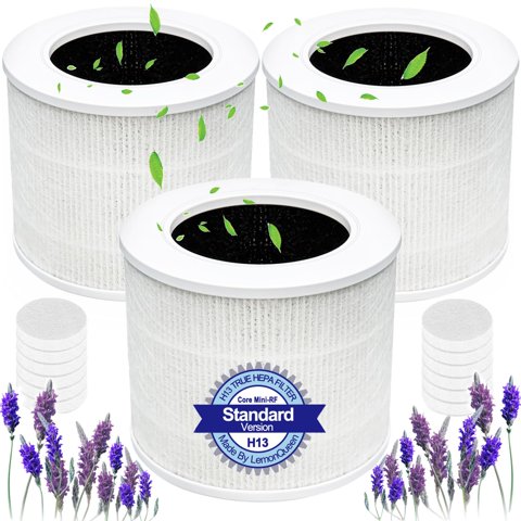 Lemonqueen - Paquete De 3 Filtros Purificadores De Aire Para Levoit Core Mini/Core Mini-P