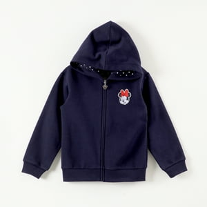 Poleron Escolar Niña Minnie Logo Azul Disney