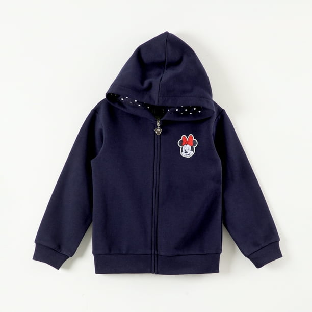 Poleron Escolar Niña Minnie Logo Azul Disney