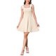 thumbnail image 1 of INSPIRE CHIC Vestido de Verano Cami para Mujer con Tirantes Anudados, Escote Cuadrado, Línea A Elegante en Contraste Mini Vestido S Beige, 1 of 6