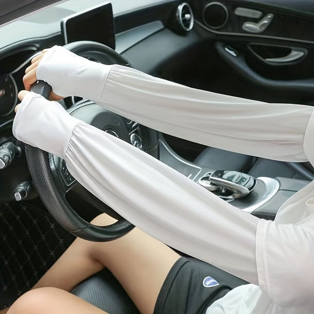 Stay Cool and Protected in the Summer Sun with These Ice Silk Fingerless Lantern Sleeves!