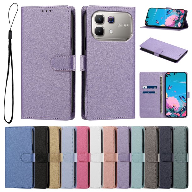 Cartera Protectora para Infinix Note 60 con Soporte, Lila