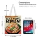 thumbnail image 5 of ramen Bolso de tela con estampado de lienzo para mujer, bolsa de compras reutilizable y estética, con cremallera interior, regalo para mujer,40*40cm., 5 of 6