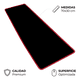 thumbnail image 2 of Mouse Pad Gamer Xl Extendido 70x30 Cm Grosor 3mm Roja, 2 of 3