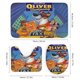 thumbnail image 3 of Juego de Cortina de Baño y Alfombras Desmarcar Oliver y su Pandilla 4 Piezas, 3 of 6