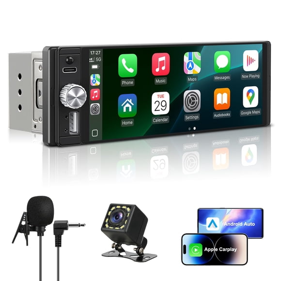 Estéreo Para Auto Single Din Con Apple Carplay Y Android Auto