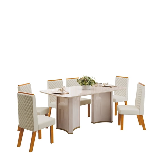 Juego de Comedor Liz 6 Sillas Blanco