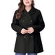 thumbnail image 5 of Abrigo largo de doble botonadura con solapa dentada para mujer de talla grande Agnes Orinda para un invierno elegante 2X Negro, 5 of 8
