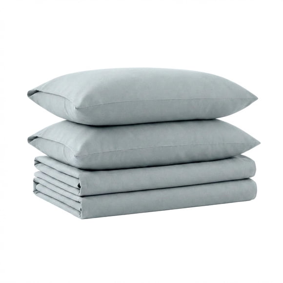 Juego de sábanas de franela Tribeca Living Cal King Size, azul cielo