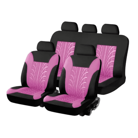 Genérico - Funda Cubre Asiento Auto Rosado Universal 9 Piezas Diseño Rosa