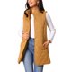 thumbnail image 4 of INSPIRE CHIC Chaleco Largo de Mujer con Cuello Alto Sin Mangas Chaquetas Acolchadas Ligeras Chaleco Acolchado Abrigo Cálido L Marrón, 4 of 6