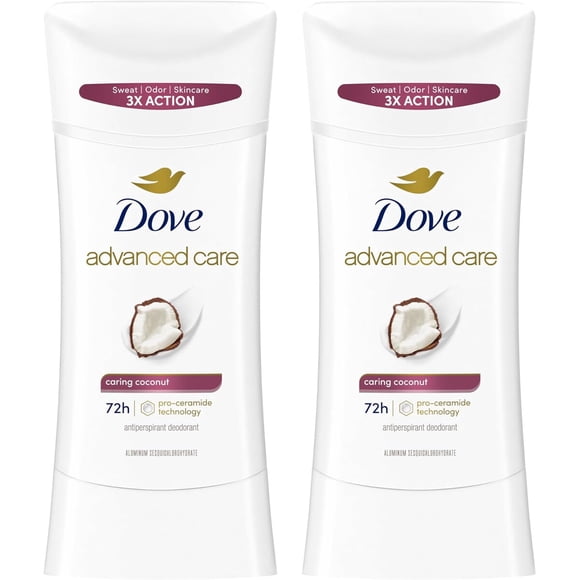 Desodorante Dove Advanced Care Caring Coconut 72h Pack 2