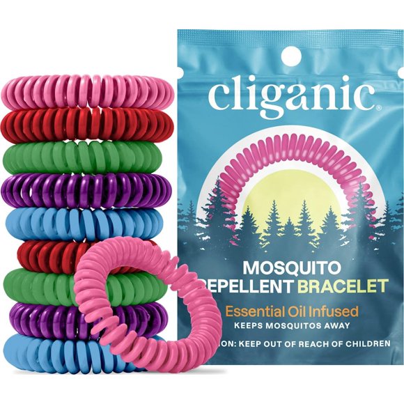 Pulseras repelentes de mosquitos Cliganic, paquete de 20 para adultos y niños