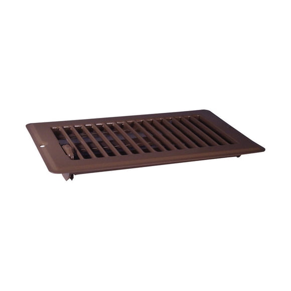 RV Floor Register US Hardware, 1 paquete, metal marrón, 10 x 20 cm