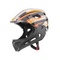 Ioensy - Casco De Bicicleta Para Niños, Equipo De Protección Portátil Para Ciclismo De Montaña Y Patinaje, Gris Y Naranja.