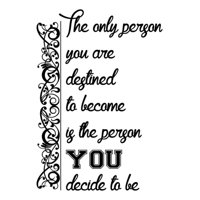 Rienda Libre Graphics - Decomural Person You Decide Inspirational Ws-34319