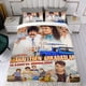 thumbnail image 4 of Arkadaslar Conjunto de sábanas temático, trío de piezas, cómodo y amigable con la piel, diseño único, regalo de decoración para el hogar para familiares, amigos y fans, 90 cm * 190 cm, 4 of 6