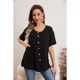 thumbnail image 1 of Blusa Mujer Manga Corta Algodón Botones Bolsillos 037, 1 of 3