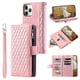 thumbnail image 1 of Premium Leather Flip Phone Case with Zipper Wallet for iPhone 14, 13, 12, 11 Pro Max, X, XS, XR, 8, 7, Plus SE 2020, 2022, 1 of 3