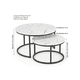 thumbnail image 2 of Mesa De Centro Auxiliar Doble Melamina 70x43 50x39 BLANCA, 2 of 3