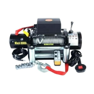 Alday - Winche Eléctrico 8.000 Lbs 12V Control Remoto