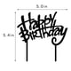 thumbnail image 2 of Topper Para Pastel De Acrílico Negro Feliz Cumpleaños, 2 of 8