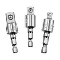 Ioensy - Juego De 3 Vasos Giratorios De Junta Universal Para Reparaciones Domésticas, Color Plata