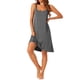 thumbnail image 2 of INSPIRE CHIC Camisón de Algodón para Mujer sin Mangas con Tirantes Finos Vestido de Dormir con Detalle de Espalda Cruzada Ajuste Suelto Ropa de Casa S Gris Oscuro, 2 of 6