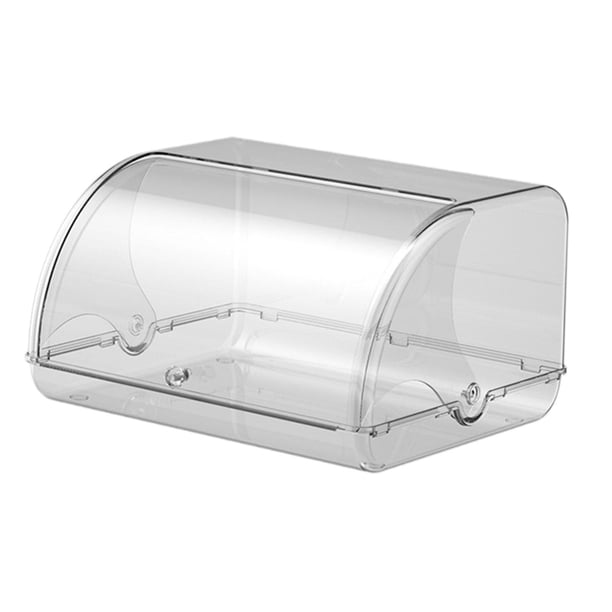 Caja de almacenamiento de pan para panadería, gran capacidad, cafetería, cocina, mostrador de entrada, contenedor de pan enrollable, despensa, soporte transparente