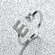 thumbnail image 1 of Stylish Silver A-Z Initial Rings for Weddings, Bridesmaids, and Couples - Perfect Gifts for Love and Fashion, 1 of 5