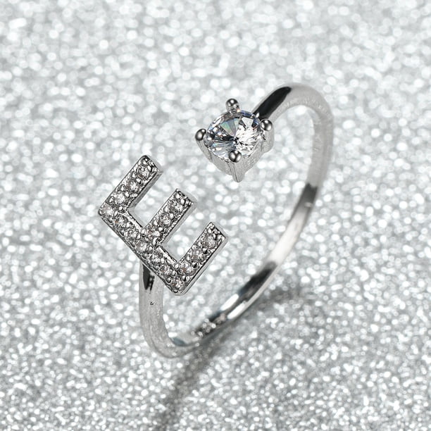 Stylish Silver A-Z Initial Rings for Weddings, Bridesmaids, and Couples - Perfect Gifts for Love and Fashion