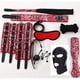 thumbnail image 1 of Sexy Leopard Pattern Leather Plush BDSM Bondage Set with Handcuffs, Whip, Nipple Clip, and Headgear - Adult Sex Game Accessories for Exploring Your Desires, 1 of 5