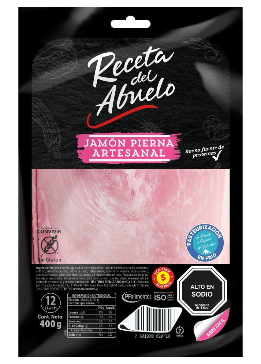 Jamón Pierna Artesanal 400 gr Receta del Abuelo