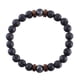 thumbnail image 2 of Pulsera unisex elástica con piedra volcánica y larvikita, 2 of 7