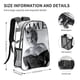 thumbnail image 2 of Marilyn Monroe Mochila transparente temática, resistente y duradera, bolsa see-through para trabajo, deporte, universidad y viaje, 31 × 43 cm, 2 of 6
