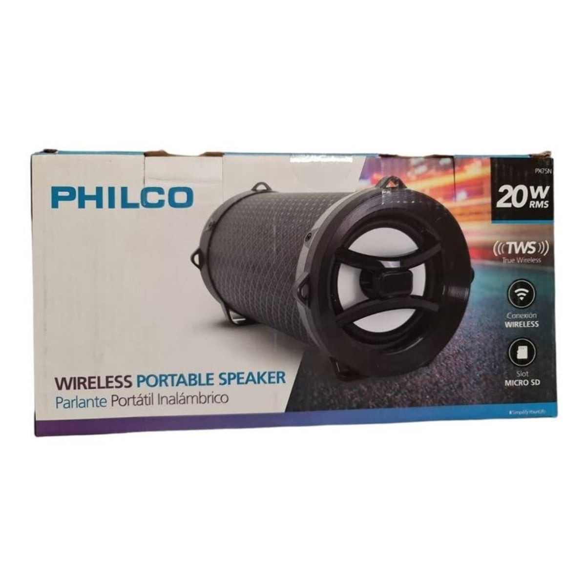 Bazooka Led Bluetooth Philco Negro