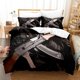 thumbnail image 1 of Cool AK Rifle Boy Quilt Duvet Cover Set Bed Linen Home Textiles 3-Piece Bedding Set, 1 of 5