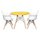 thumbnail image 2 of Comedor Amarillo + 2 Sillas Con Brazos Blancos, 2 of 2