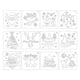 thumbnail image 4 of 12x Plantillas De Navidad Plantilla Copo De Nieve Artesanía Para Pintar Vacaciones Navidad, 4 of 5