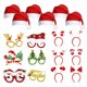 thumbnail image 2 of Gafas De Navidad Y Sombreros Set Foto Booth Props Party Santa Claus Hats 18 PCS B, 2 of 5