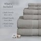 thumbnail image 2 of Juego de Toallas NY Loft 6 piezas gris algodón Oeko‑TEX, 2 of 9